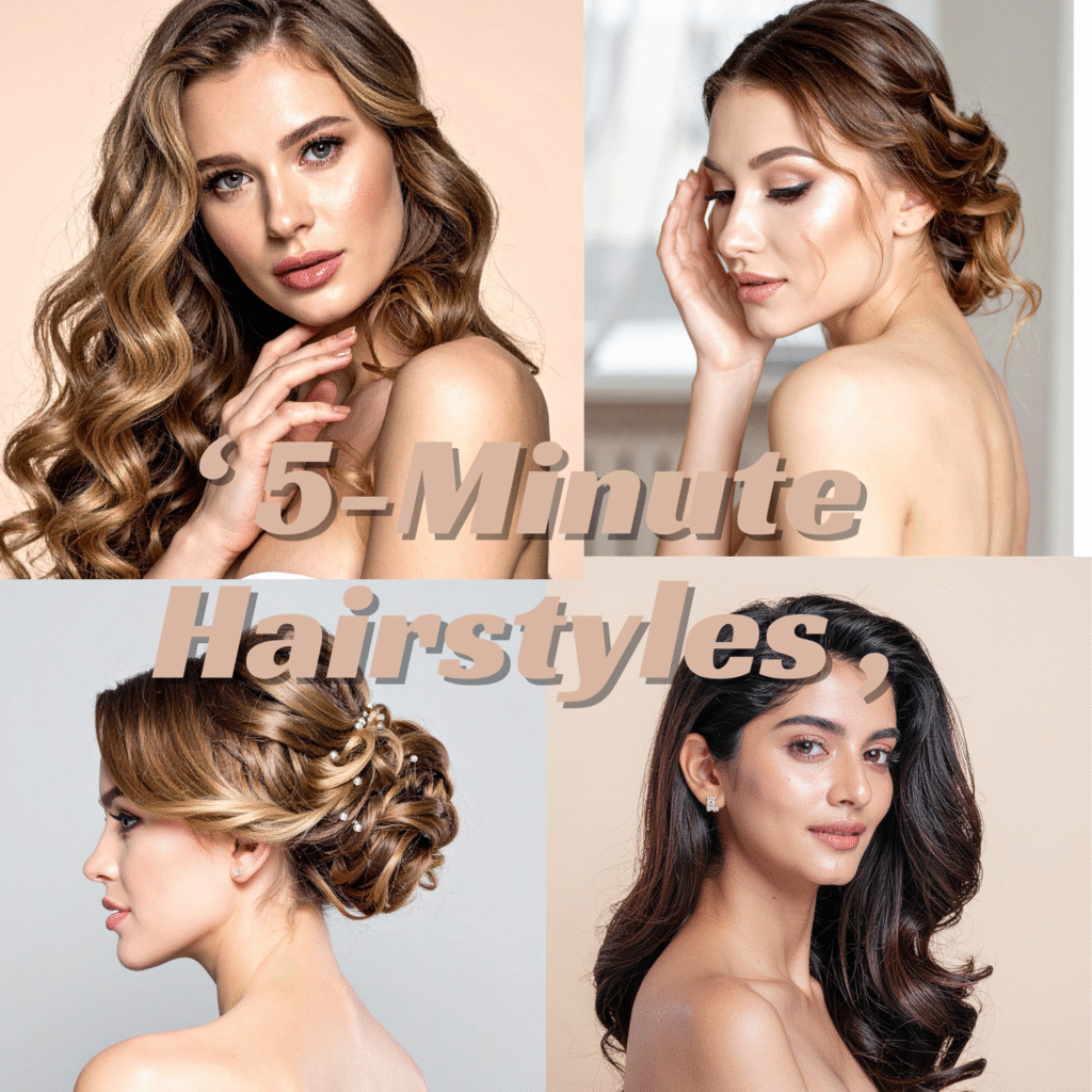 ‘ 5 minute hairstyles ,